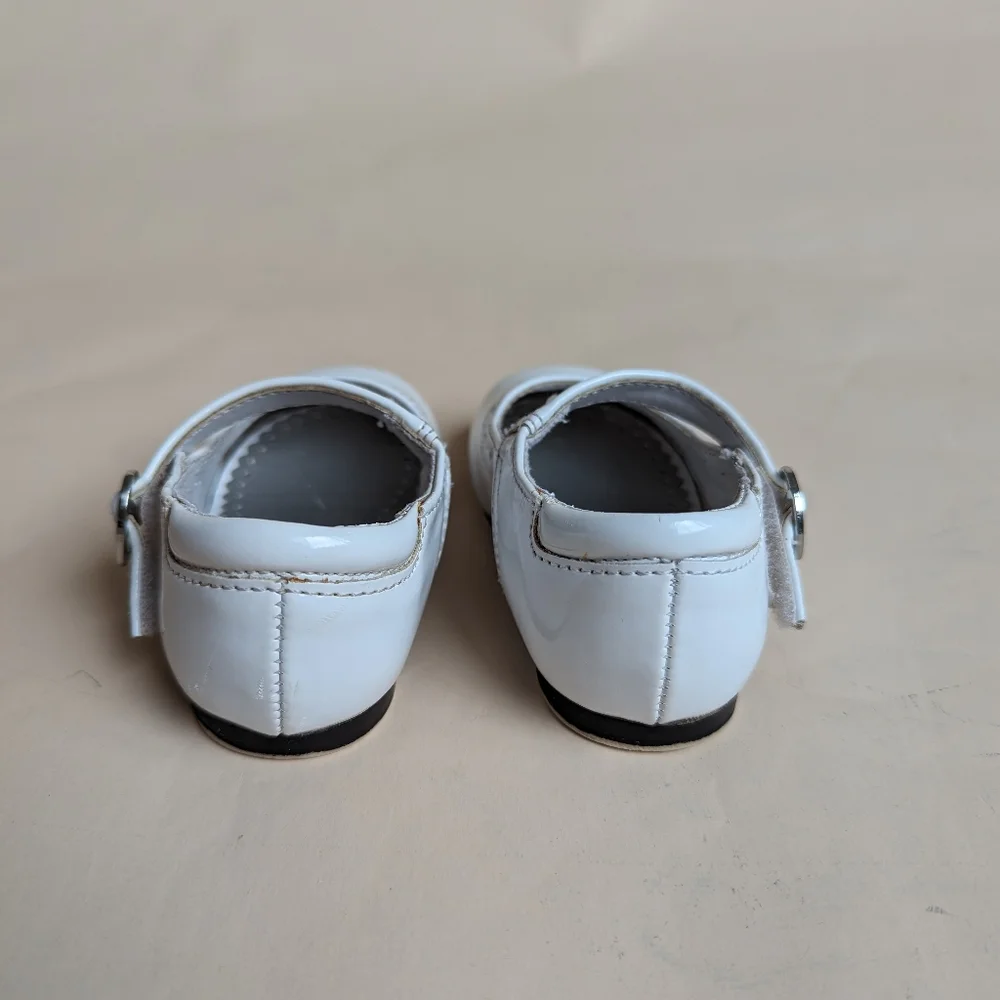 George White Mary Jane Baby Shoes Size 4 - Picture 4 of 7